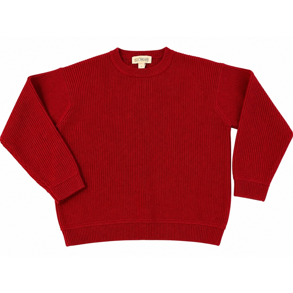 VTG 90s Patagonia 100% Wool Sweater Chamonix Guide Sweater Sz L English Rib Red